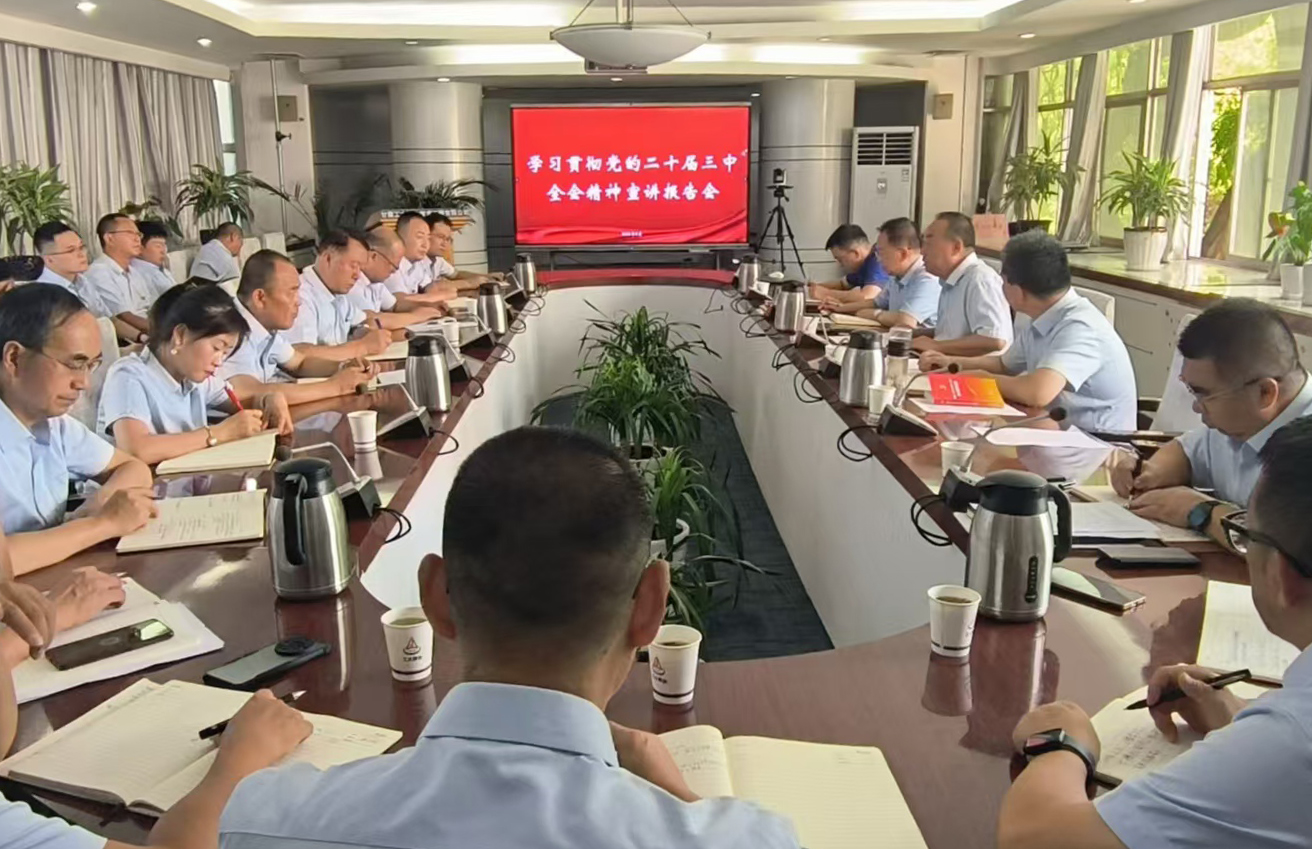 甘肅電氣集團(tuán)黨委委員、副總經(jīng)理周厚金在工大舞臺(tái)公司宣講黨的二十屆三中全會(huì)精神